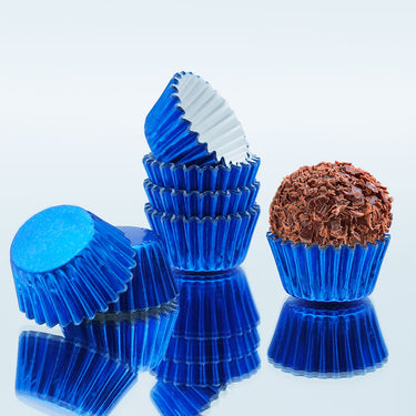 Forma Brigadeiro Metalizada nr.5 Azul - Dafesta